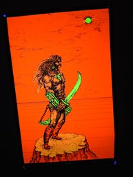 22x32 1969 Houston Blacklight WARRIOR 2 Poster