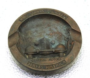 Old Metal General Motors Ashtray