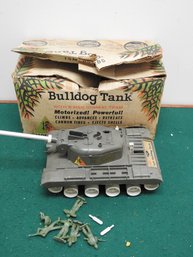 1963 Remco Monkey Division Motorized Bulldog Tank Toy In Orig Box