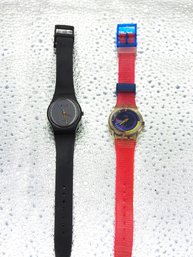 Lot Of 2 Vintage Swatch Watches