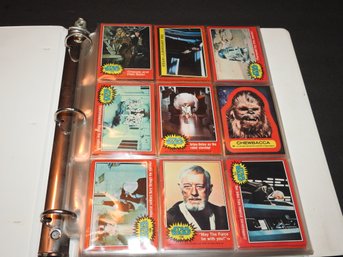 Lot Of 1977 Star Wars Red Trading Cards In Binder