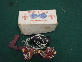 1960s Bow Glow Personality Tie Lights Up In Orig Box