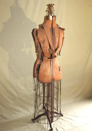 Late 1800s Cast Iron Dress Form Made In Brooklyn NY