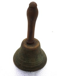 Circa 1878 Canadian Brass Bell Wooden Handle