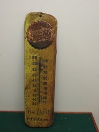 1950s Pepsi Cola Embossed Thermometer Glass Tube Is In Tact
