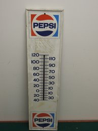 1970s Pepsi Cola Thermometer Glass Tube Still In Tact
