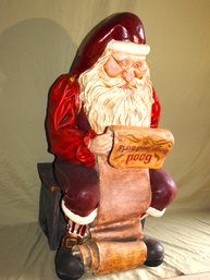 Near Life Size Sitting Santa Clause Christmas Decoration