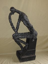 32 Inch Thinking Man Sculpture Statue