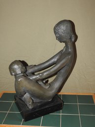 Large 1979 Austin Productions  Woman & Child Sculpture Statue