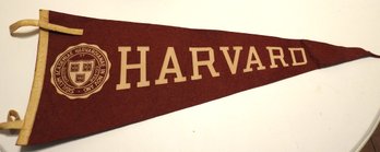 1950s Harvard College Felt Pennant Banner