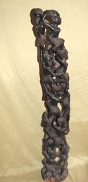 Huge 42 Inch Carved Wooden Tribal African Art Statue