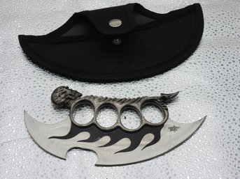 Very Sharp 8 Inch Skull Knuckle Knife With Sheath