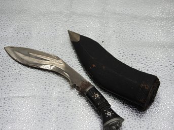 Old Indian Knife With Leather Sheath