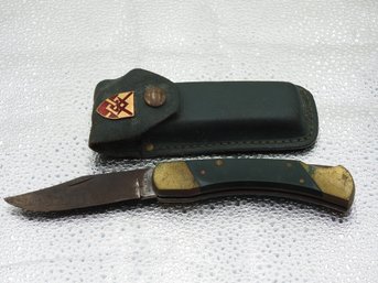 Old Colonial Folding Knife With Sheath