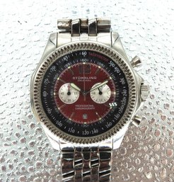 Red Faced Stuhrling Mens Wrist Watch
