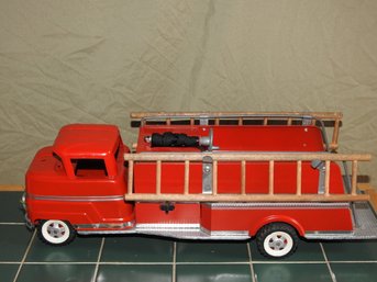 Old Large Pressed Steel Structo Fire Engine Truck