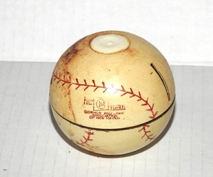 Old First Federal Savings & Loan Metal Baseball Bank