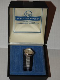 Vintage Helbros Wrist Watch And Case