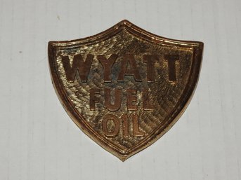 1970s Heavy Brass Wyatt Fuel Paperweight