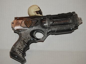 Lights Up & Sound Steampunk Skull Pistol Toy