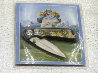 NIB Wolf Handle Folding Knife