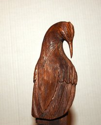 Detailed Wood Carved Peacock Nutcracker