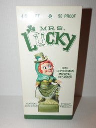 In Box Never Opened Mrs. Lucky Musical Whiskey Decanter