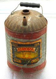 Antique Aurora One Gallon Oil Can