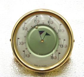 Vintage Golf Themed Brass Barometer Made In France