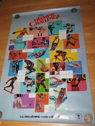1984 Olympics Stamp Poster