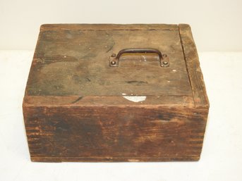 Old Wooden Slide Open Pistol Gun Box