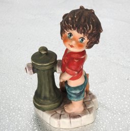 6 Inch Hummel At The Fire Hydrant Figurine No Cracks Or Chips