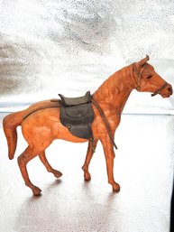 Vintage Large Leather Horse