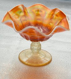 G18 Early Fenton Marigold Carnival Glass Compote