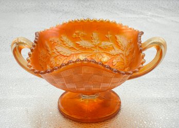 G23 Early Marigold Carnival Glass Sugar Bowl
