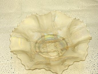 G27 Early Opalescent Clear Carnival Glass Dish