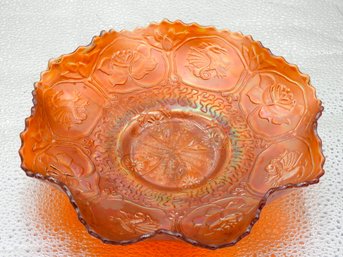 G30 Early Fenton Dragon & Lotus Marigold Carnival Glass Plate