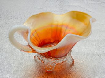 G41 Early Fenton Peach Opalescent Carnival Glass Pourer