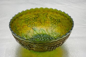 G50 Early Green Carnival Glass Bowl