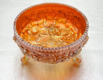 G66 Early Marigold Rose Pattern Carnival Glass Bowl
