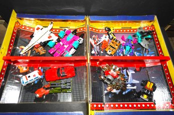 1980s Jumbo Transformers Case Loaded With G1 Transformers Toys Lot 2