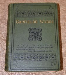 'Garfields Words' Circa 1881 Signed By Author