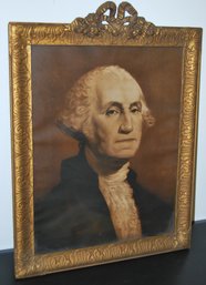 Vintage George Washington Print In Antique Frame