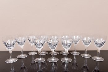 Set Of 12 Stuart England Crystal Water Goblets
