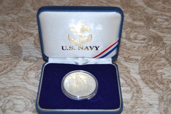 One Ounce Silver Department Of Navy Coin.