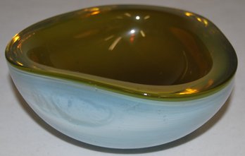 Vintage Mid-century Modern, Maybe Murano, Art Glass Small Bowl