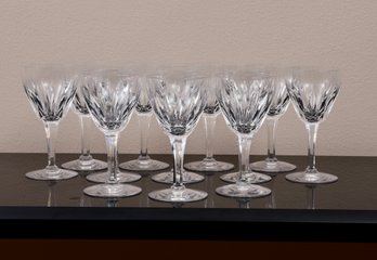 Set Of 12 Stuart England Crystal Wine Glasses