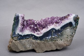 Amethyst Crystal Free-Standing Druzy Geode