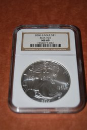 2006 1 Ounce Silver Eagle Coin (#25) Graded MS69