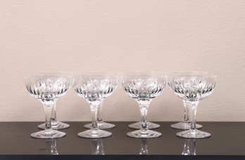 Set Of 8 Stuart England Crystal Champagne Glasses